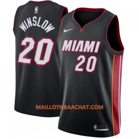 Maillot NBA Miami Heat Justise Winslow 20 Nike 2017-18 Noir Swingman - Homme